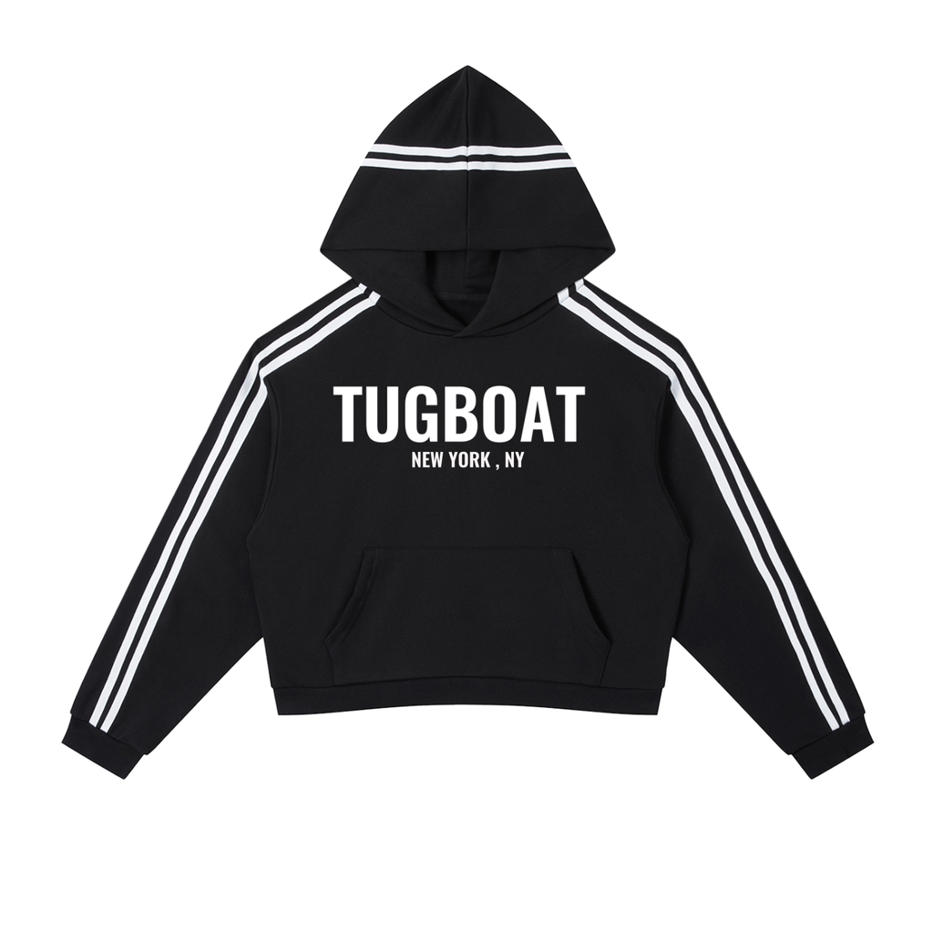 TUGBOAT NEW YORK |  Stripe Cropped Hoodie