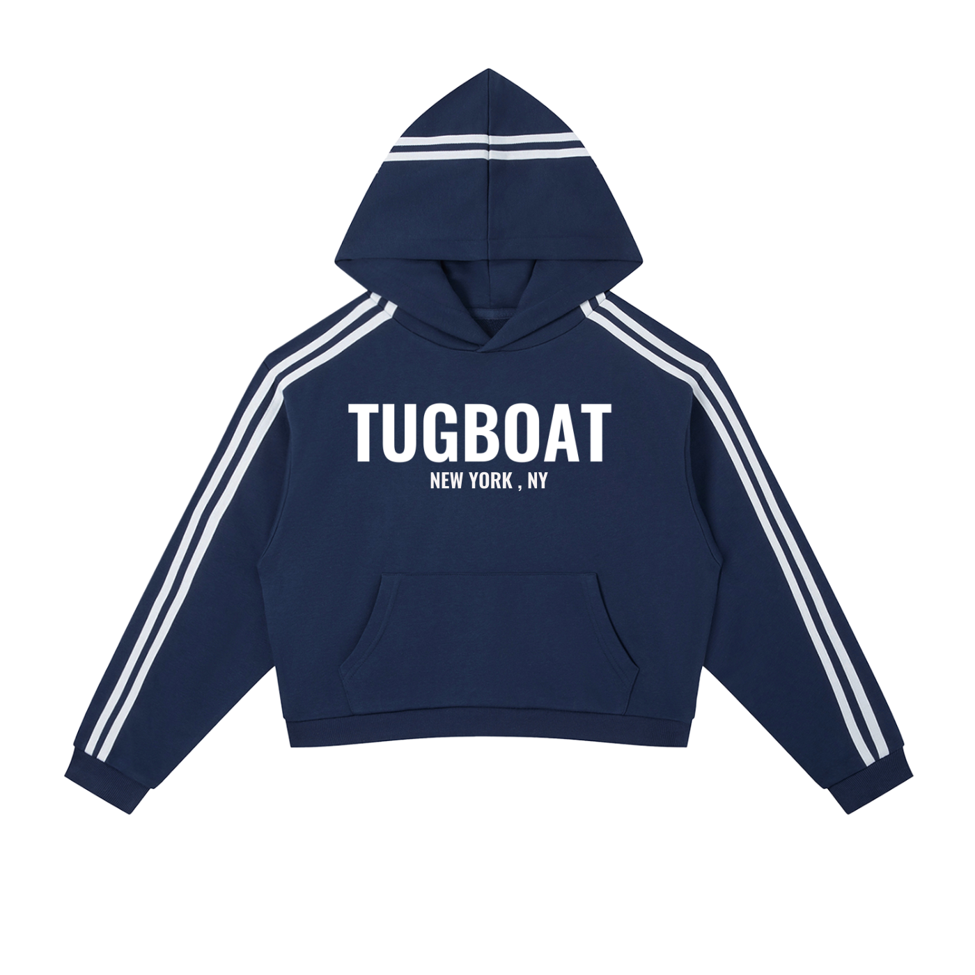 TUGBOAT NEW YORK |  Stripe Cropped Hoodie